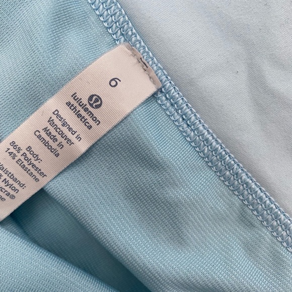 Size 6, blue lulu lemon running shorts - Picture 3 of 3